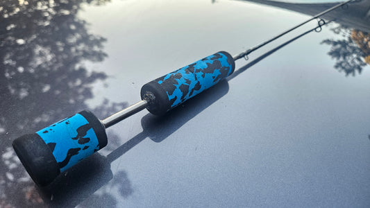 TACTICAL ROD 33" Gunmetal w/ Blue Black Camo Split Grip