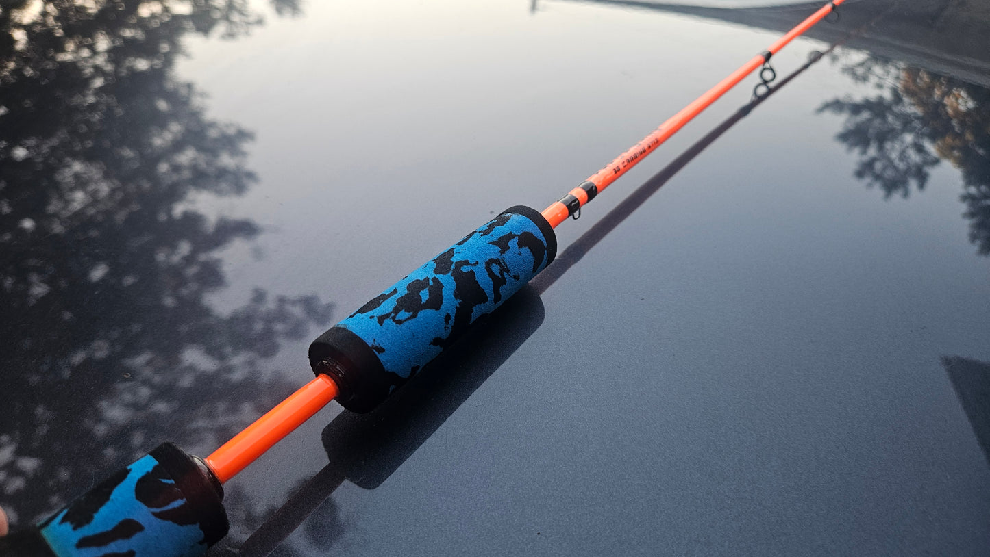 CARBINE STIX 36" Blaze Orange w/ Black Blue Camo Split Grip