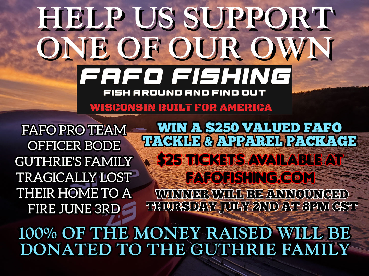 FAFO Tackle & Apparel Bundle Tickets - Raising money for the Guthrie Family