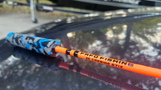 CARBINE STIX 36" Blaze Orange w/ Gray Blue Camo Grip